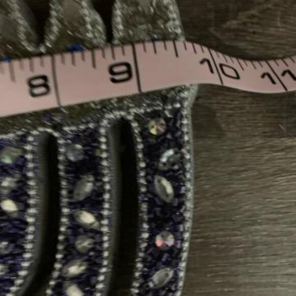 Silver and blue and sparkling Decorative Menorah - Picture 8 of 8